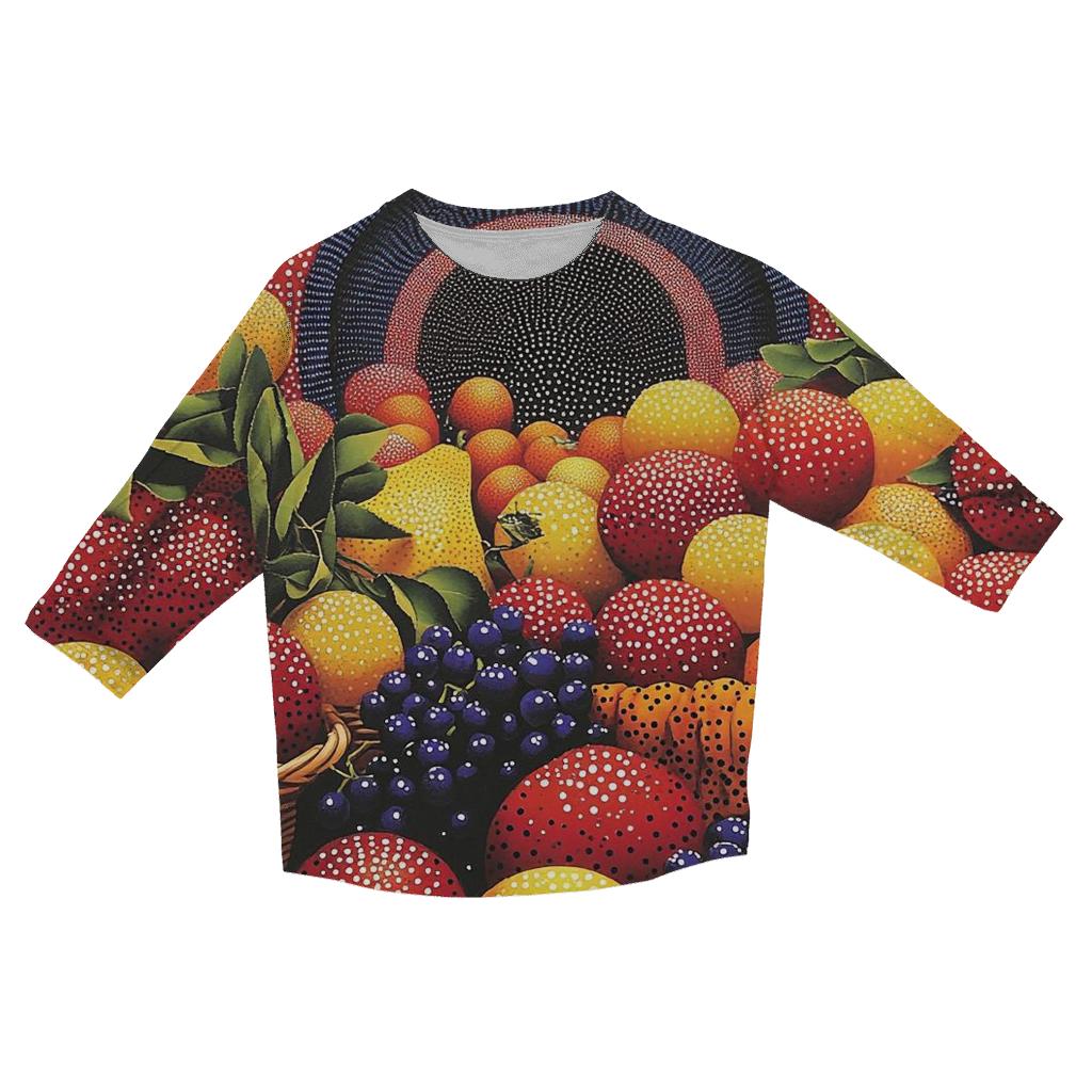 Yayoi Kusama Inspired Cosmic Fruit Market custom 3/4 sleeve shirts