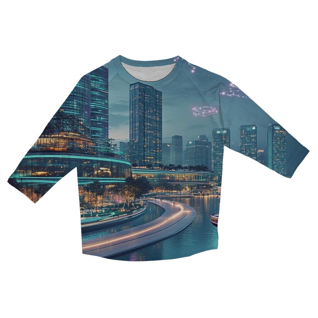 Neon Harbor Of Future Singapore stylish quarter sleeve tops