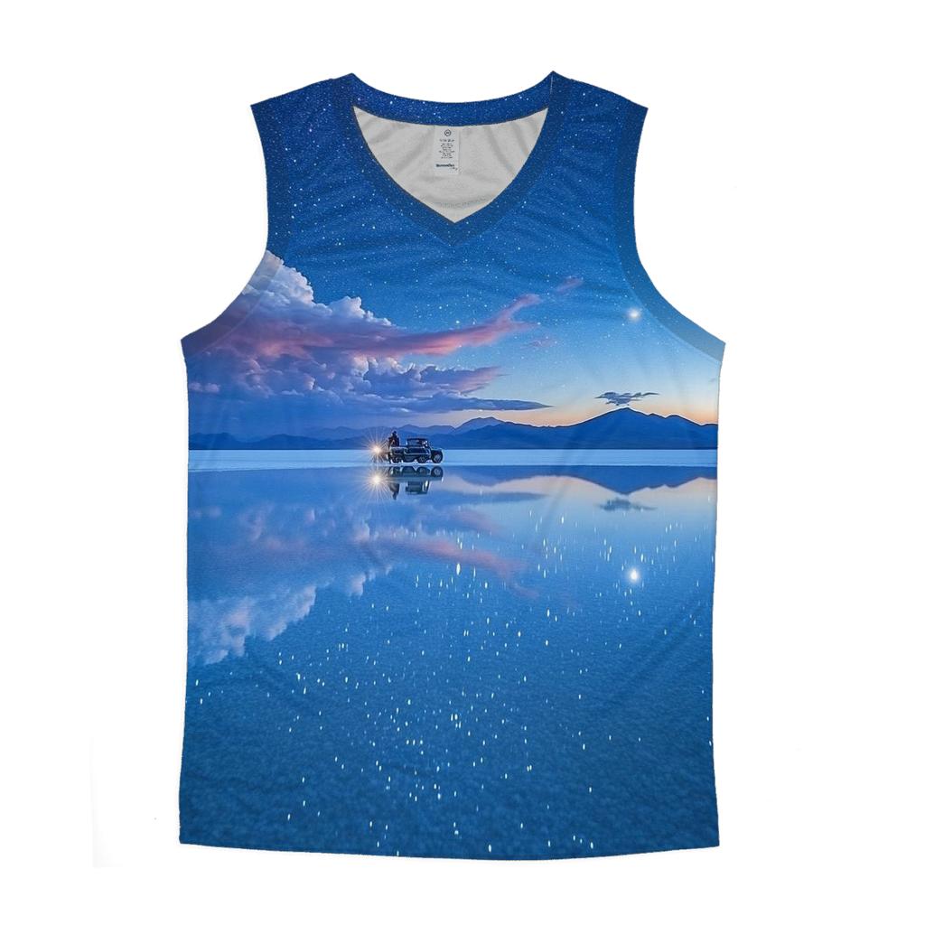 Salar De Uyuni Reflective Expanse personalized athletic tanks