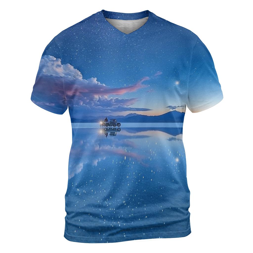 Salar De Uyuni Reflective Expanse vibrant all-over design tees
