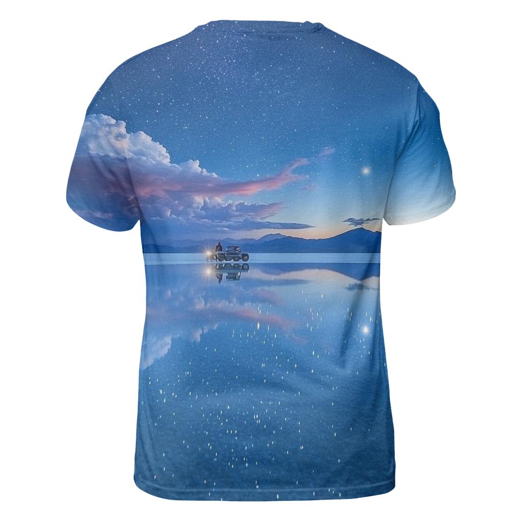Salar De Uyuni Reflective Expanse vibrant all-over design tees