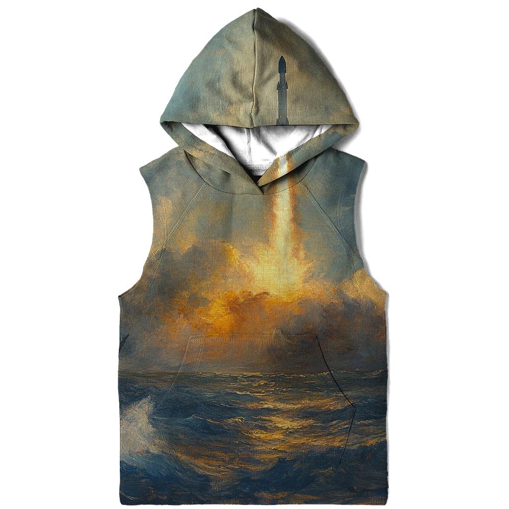 J M W Turner Inspired Rocket Launch At Sea hoodie designs