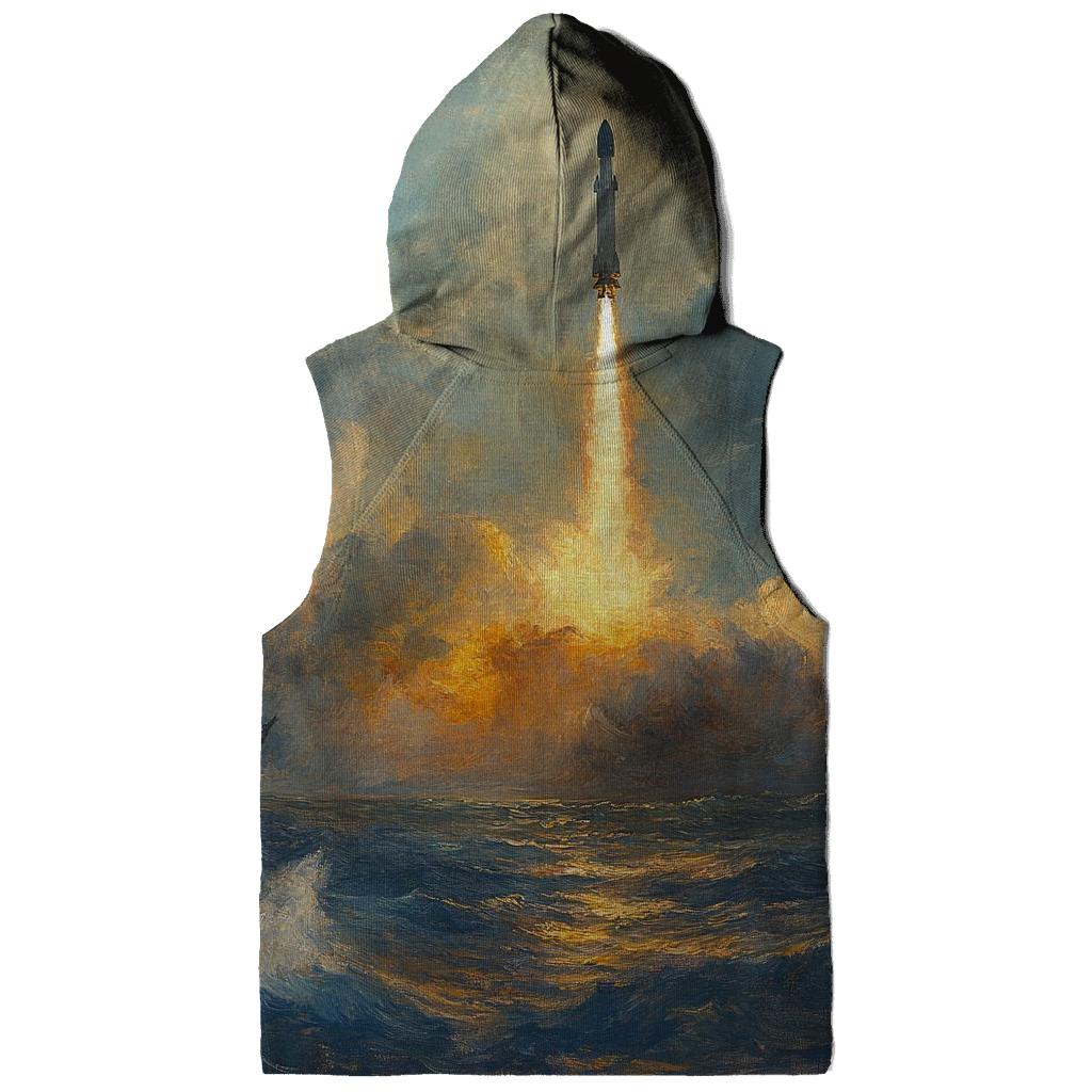 J M W Turner Inspired Rocket Launch At Sea hoodie designs