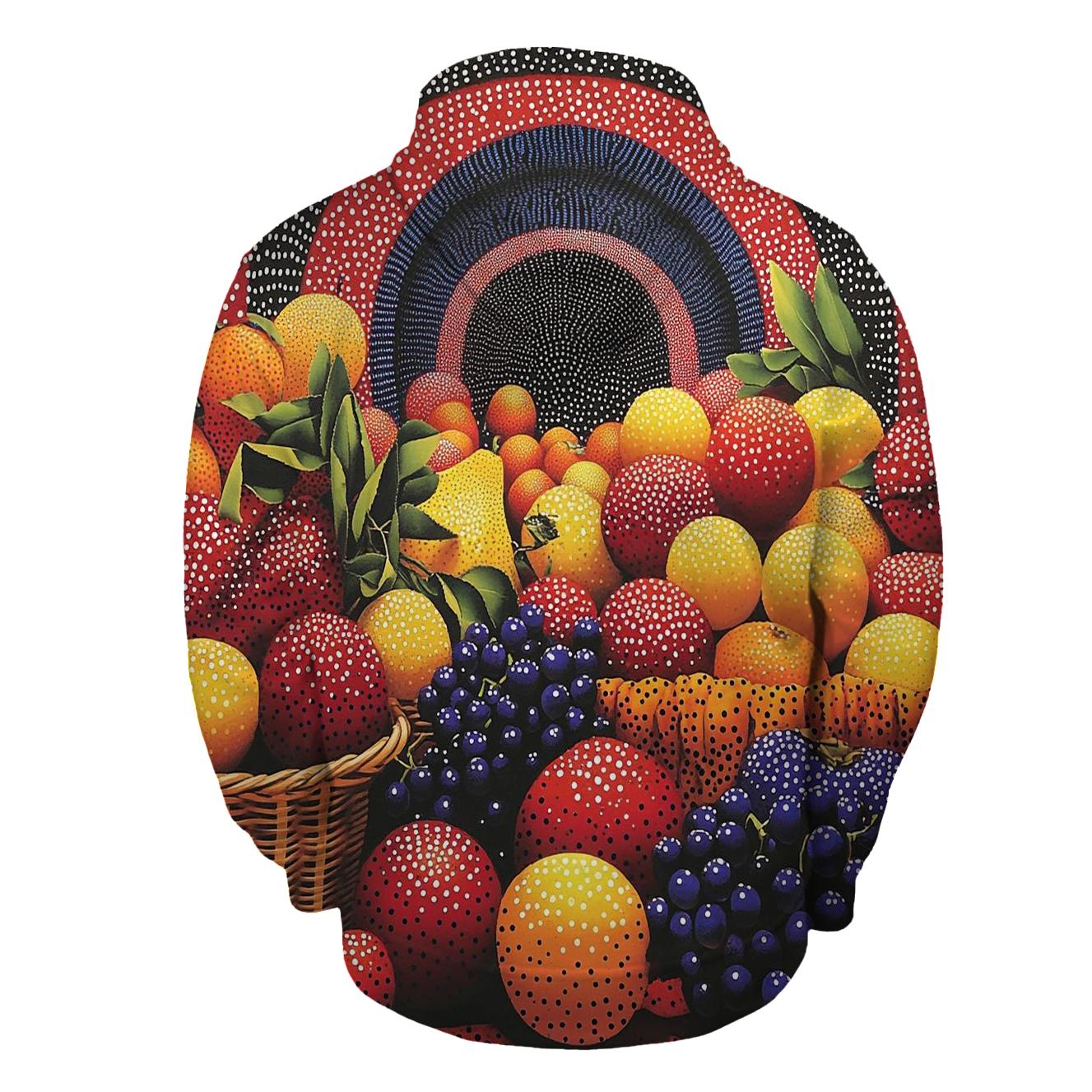 Yayoi Kusama Inspired Cosmic Fruit Market premium hoodies