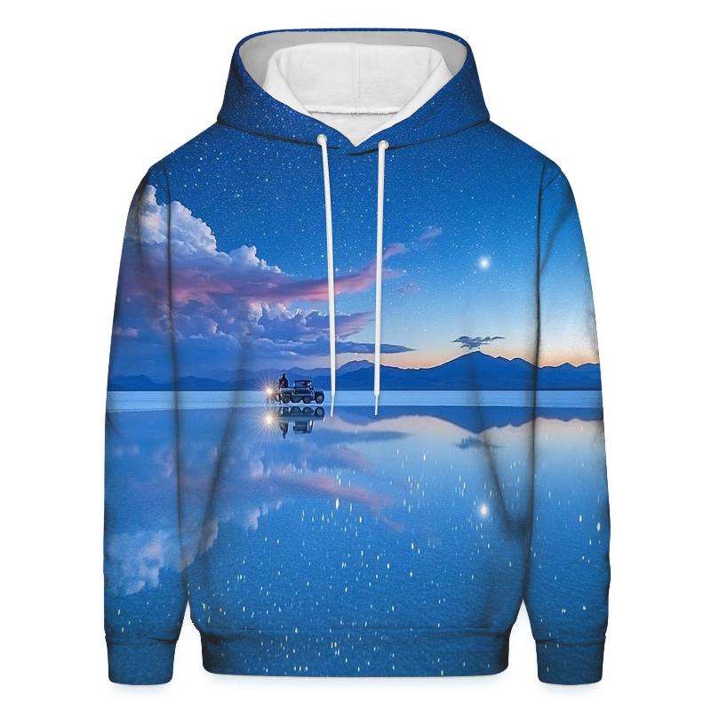 Salar De Uyuni Reflective Expanse embroidered hoodies