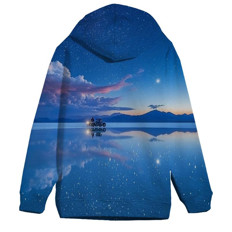 Salar De Uyuni Reflective Expanse embroidered hoodies