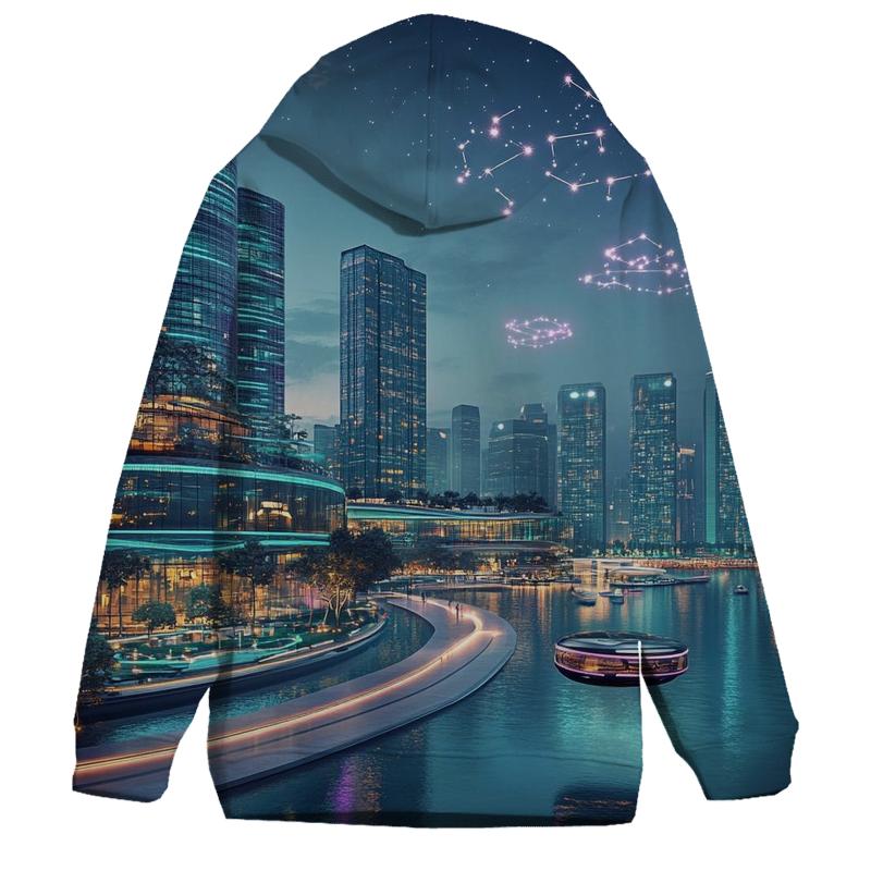Neon Harbor Of Future Singapore hoodie designs