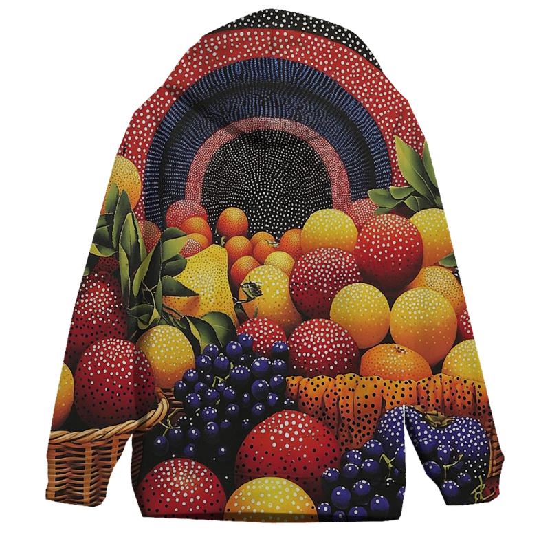 Yayoi Kusama Inspired Cosmic Fruit Market hoodie designs