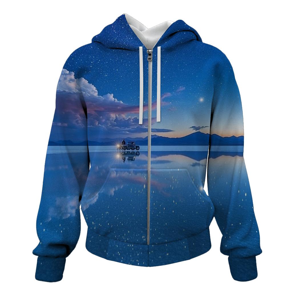 Salar De Uyuni Reflective Expanse printed hoodies