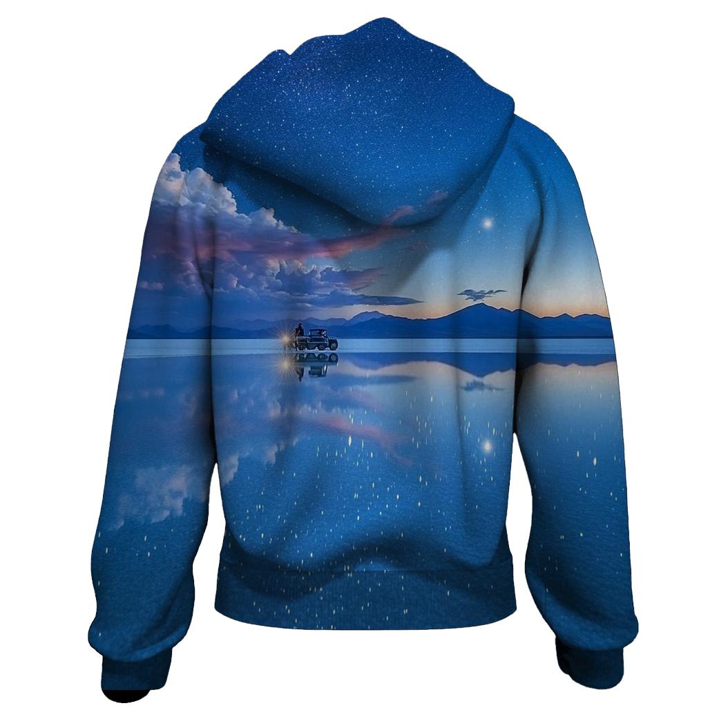 Salar De Uyuni Reflective Expanse printed hoodies