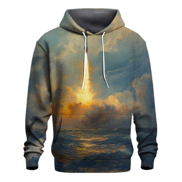 J M W Turner Inspired Rocket Launch At Sea hoodie styles