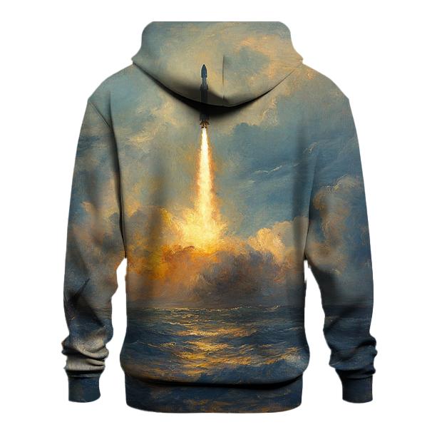 J M W Turner Inspired Rocket Launch At Sea hoodie styles