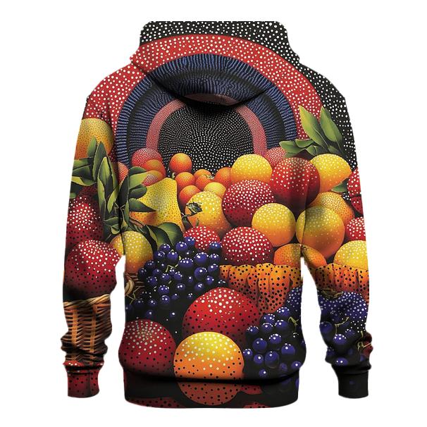 Yayoi Kusama Inspired Cosmic Fruit Market heavyweight hoodies