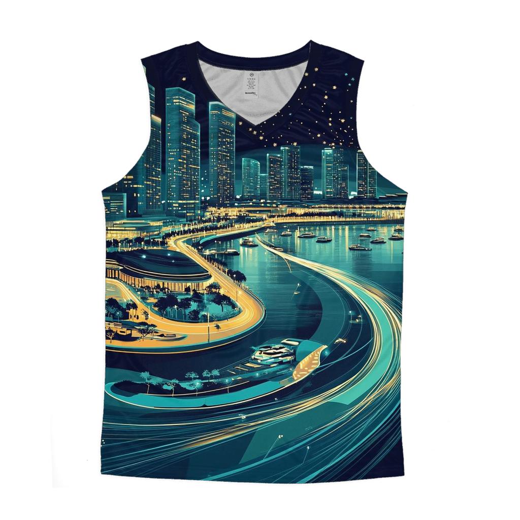 Marina Bay Skyline stylish racerback tanks