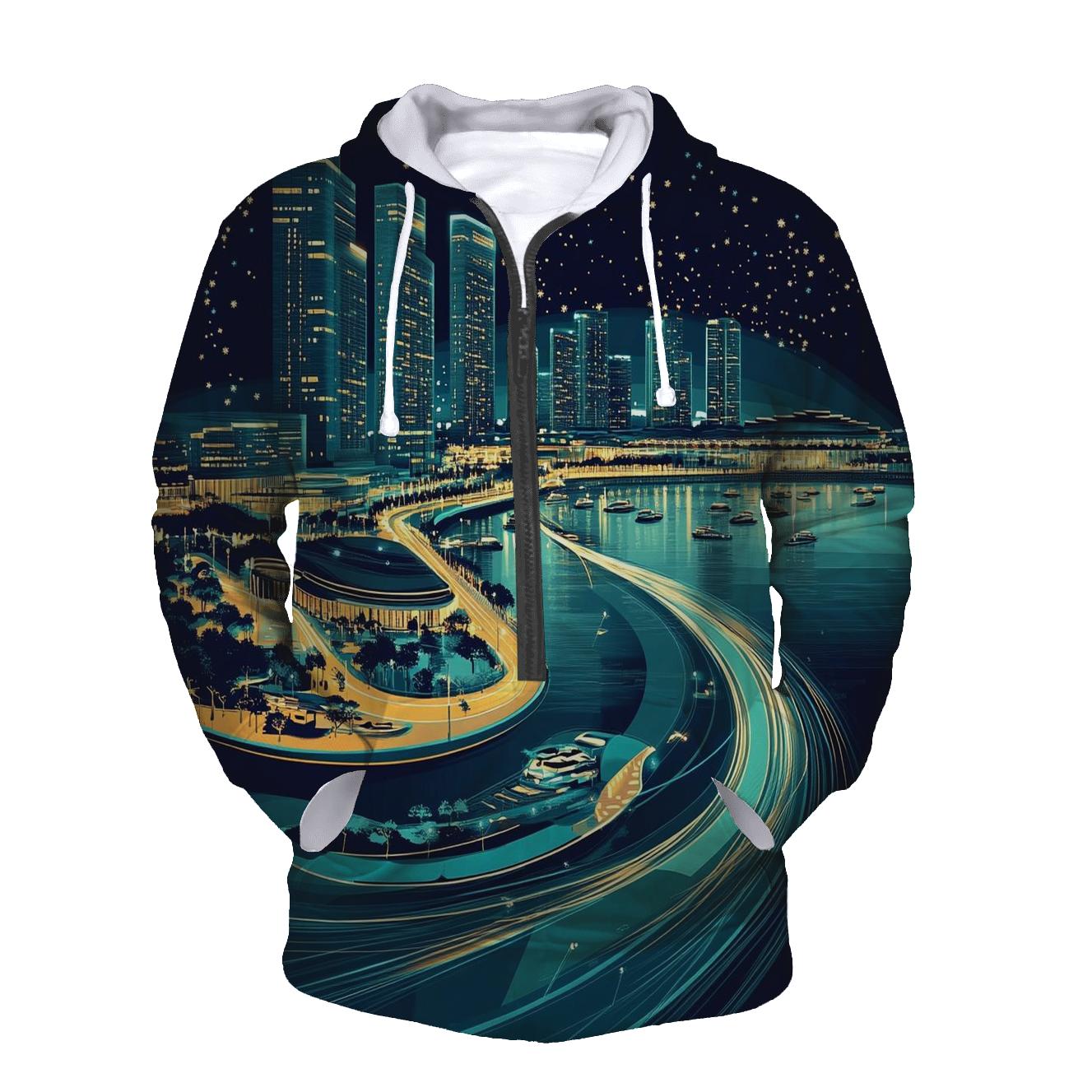 Marina Bay Skyline printed hoodies