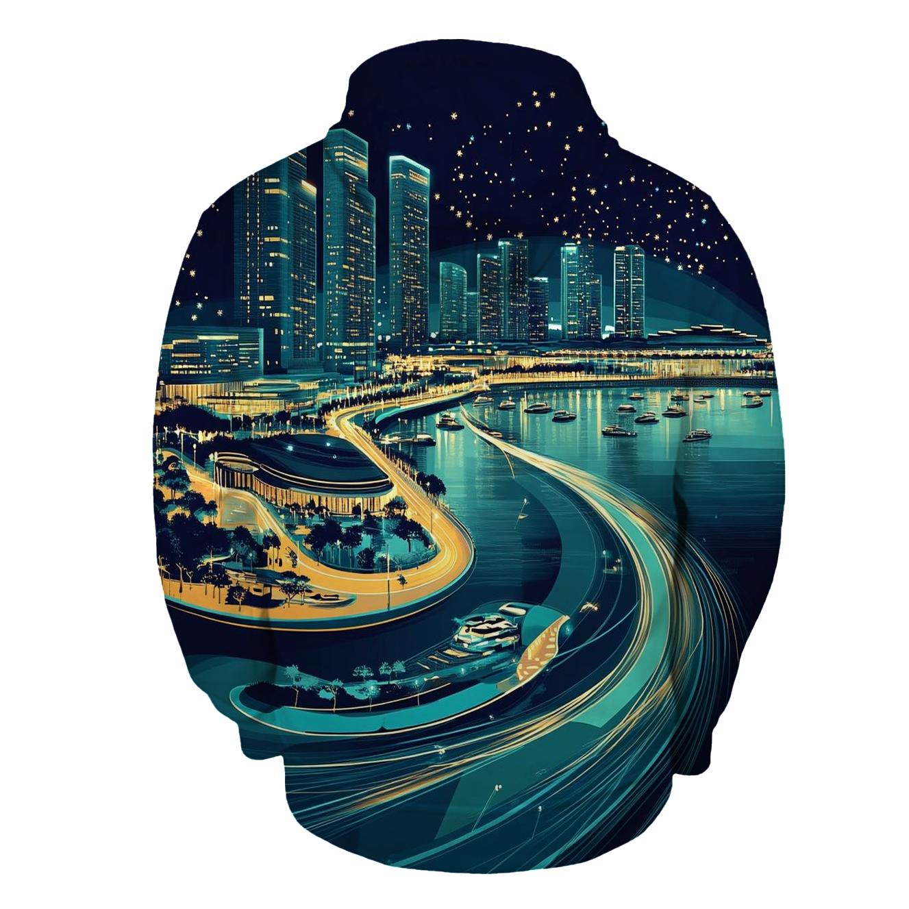 Marina Bay Skyline printed hoodies