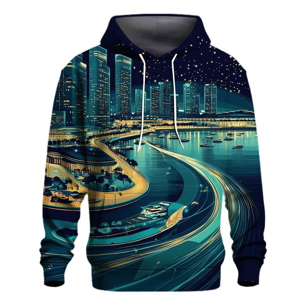 Marina Bay Skyline designer hoodies