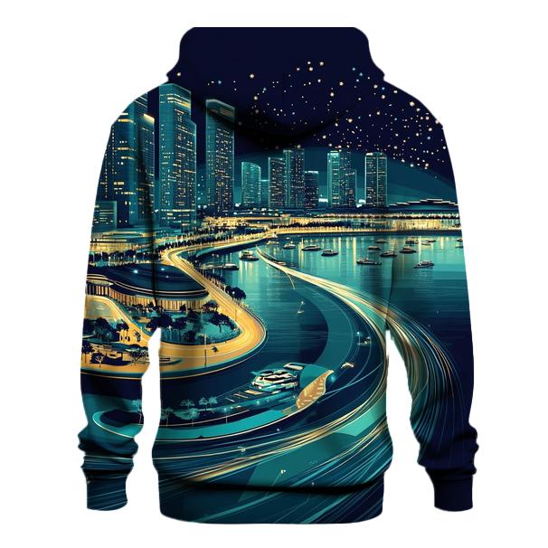 Marina Bay Skyline designer hoodies