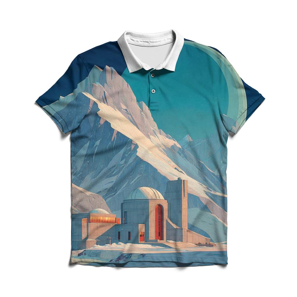 Lawren Harris Inspired Arctic Planet Observatory custom polo shirts [AI-c4b68bd2-ceff6a9715b3]