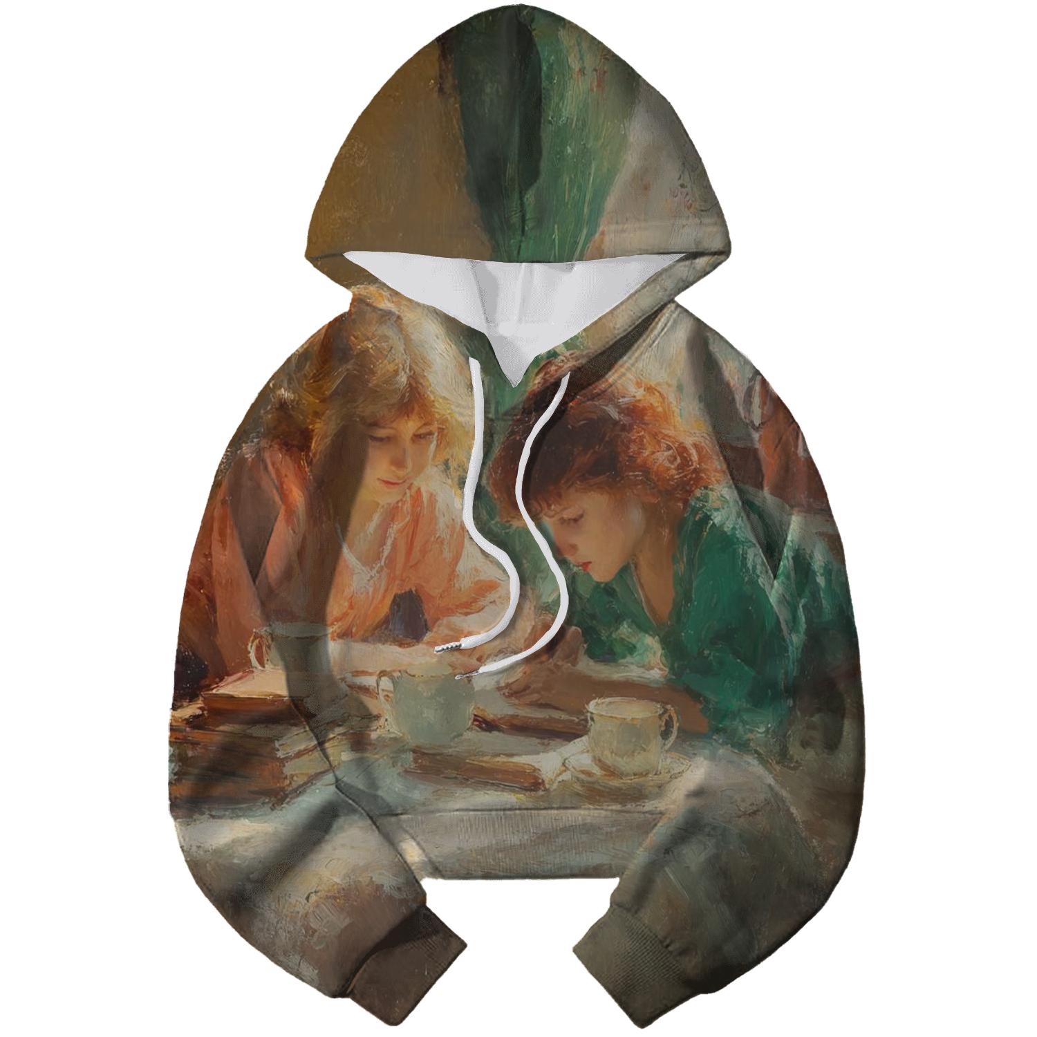 Mary Cassatt Inspired Afternoon Tea Library designer hoodies [AI-b3bf138a-8ddc24dc9093]