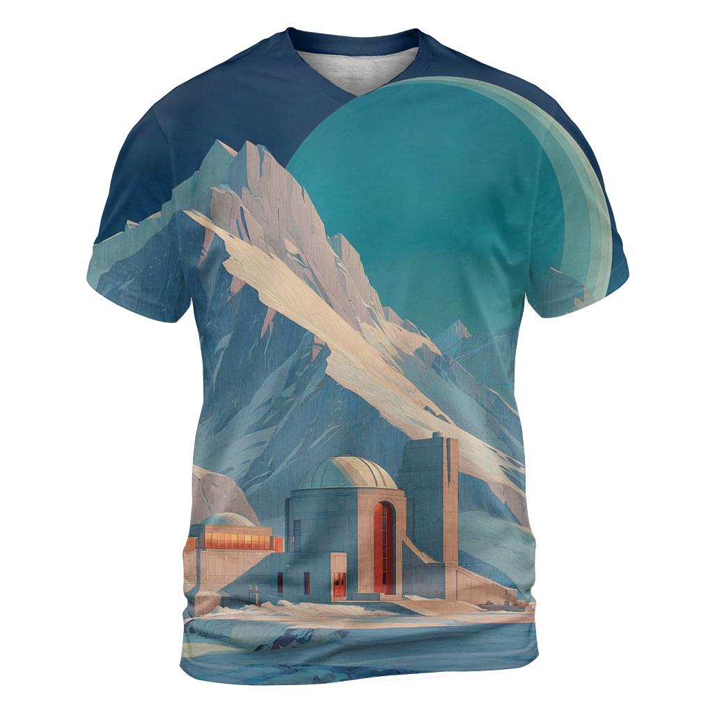 Lawren Harris Inspired Arctic Planet Observatory creative print fashion shirts [AI-c4b68bd2-ceff6a9715b3]