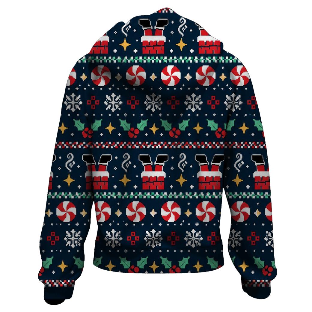 Peppermint Chimney Parade Design embroidered hoodies [AI-90fe797c-efc5fb7a592f]