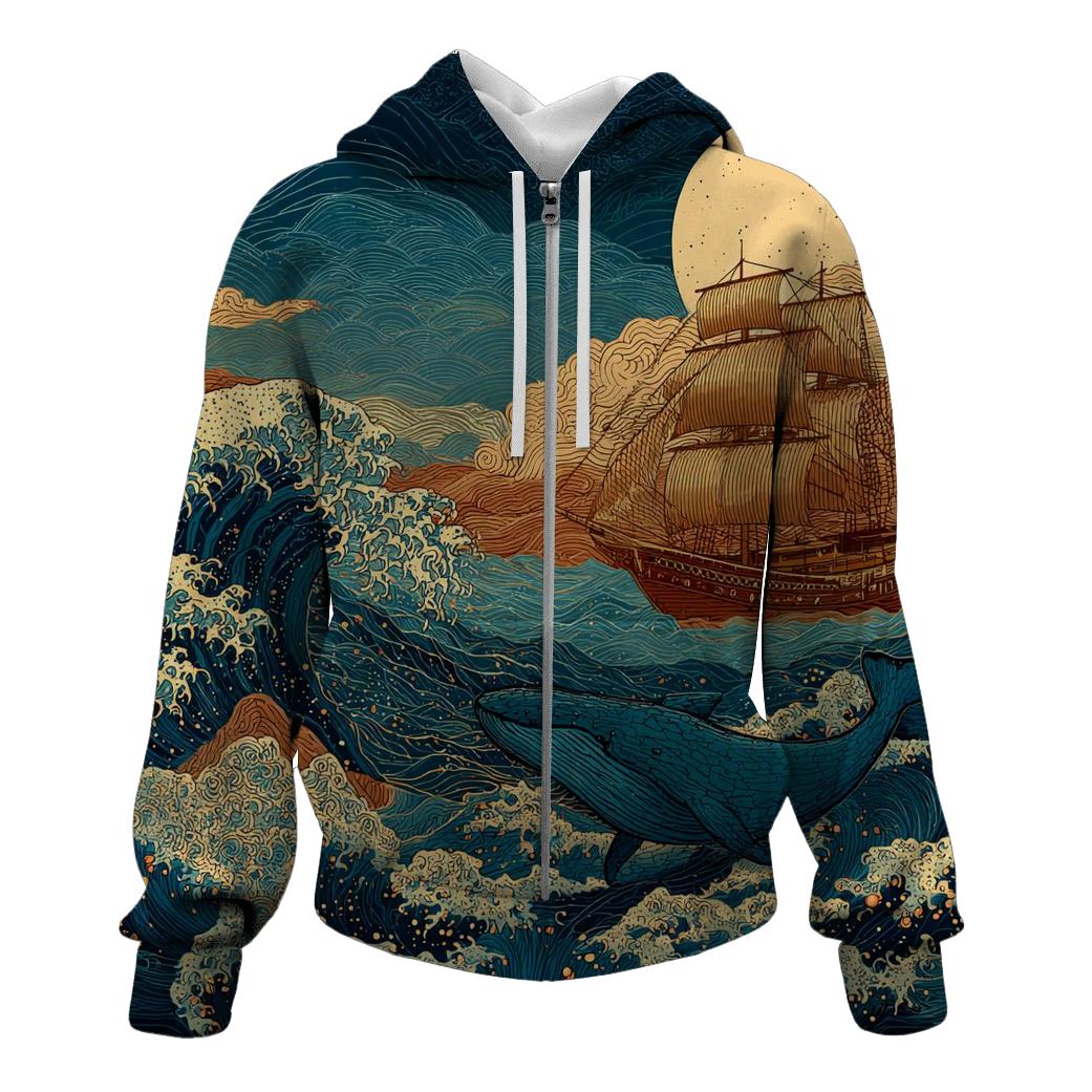 Hokusai Inspired Moonlit Whale Voyage hoodie trends [AI-b502b86a-838af9df4880]