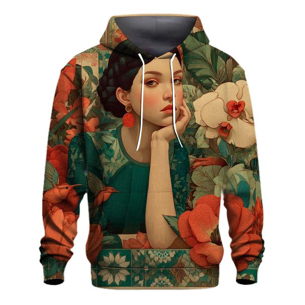 Frida Kahlo Inspired Orchid Memory Portrait hoodie designs [AI-87ed0b7d-990bb632b661]