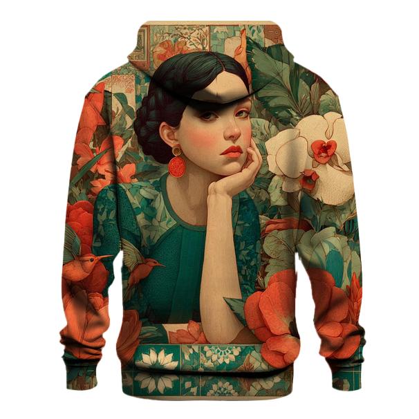 Frida Kahlo Inspired Orchid Memory Portrait hoodie designs [AI-87ed0b7d-307123b2d4b9]