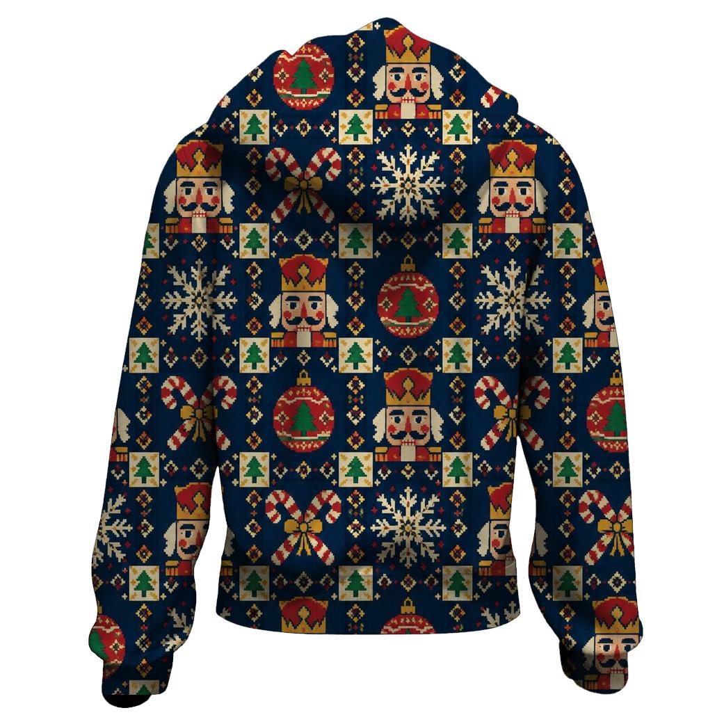Nutcracker Candy Cane Checker Design hoodie styles [AI-5bfd3b2c-b62ffb501aa2]