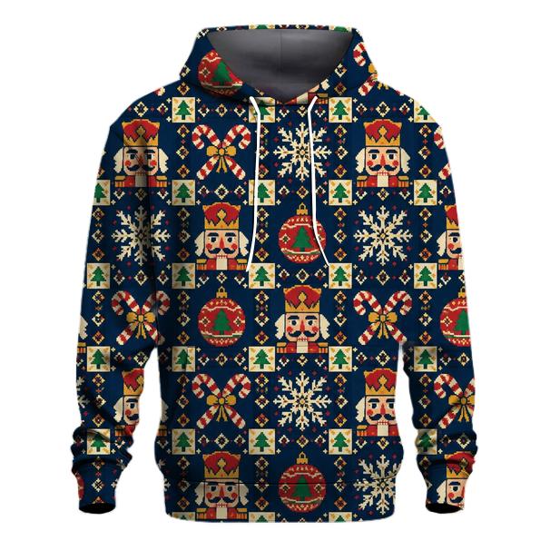 Nutcracker Candy Cane Checker Design heavyweight hoodies [AI-5bfd3b2c-ef76c95dcdd9]