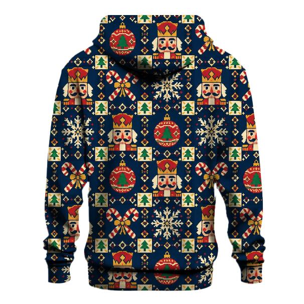 Nutcracker Candy Cane Checker Design heavyweight hoodies [AI-5bfd3b2c-b62ffb501aa2]