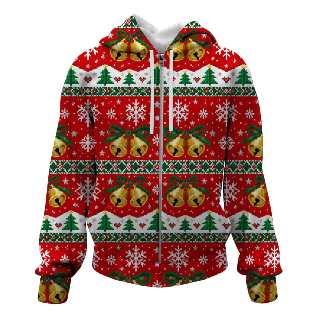 Jingle Bell Snowdrift Lattice Design hoodie trends [AI-27502755-424b728a6977]