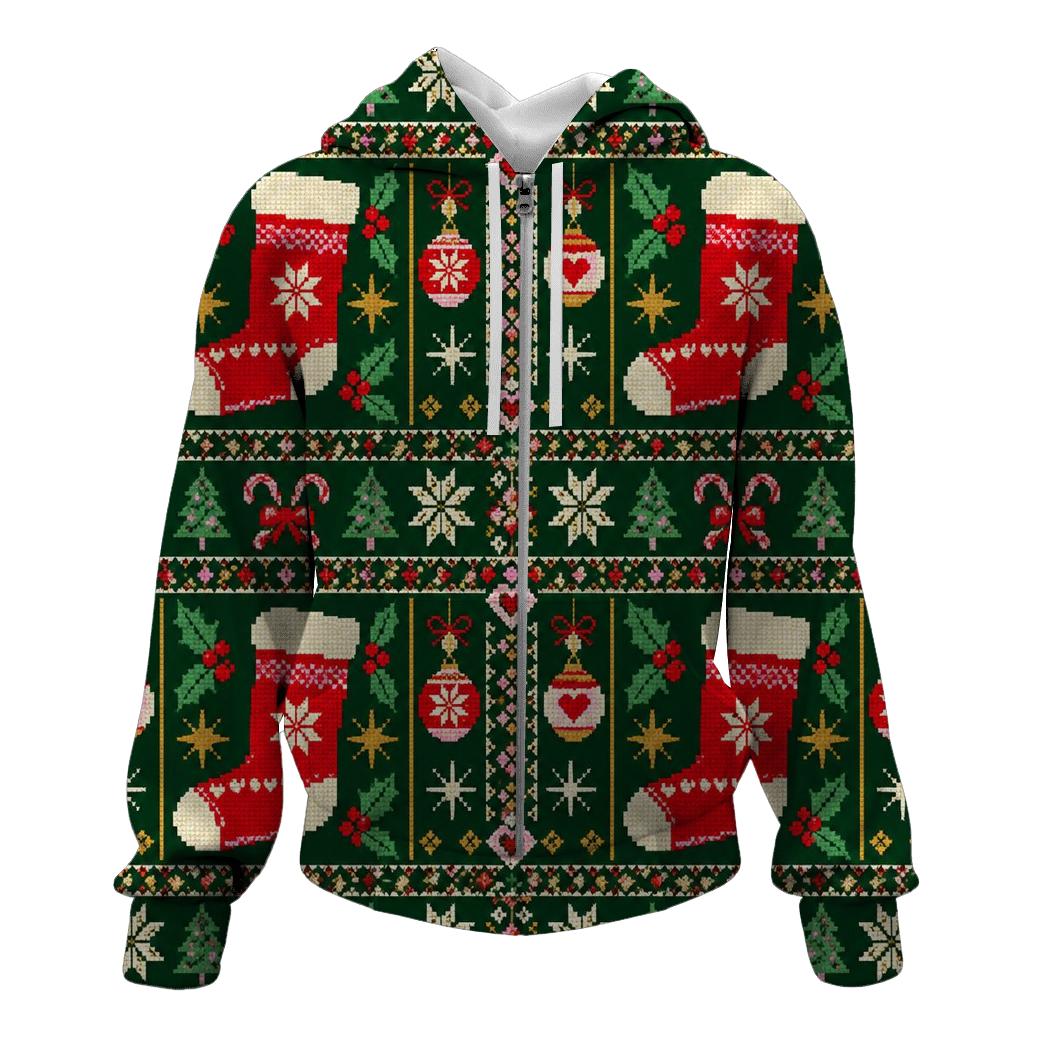 Holly Stocking Starburst Grid Design hoodie designs [AI-3f83f223-a2b8a54741f9]