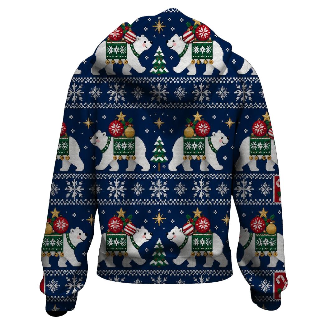Polar Bear Ornament March Design printed hoodies [AI-278b4c82-aba46fad4fb1]