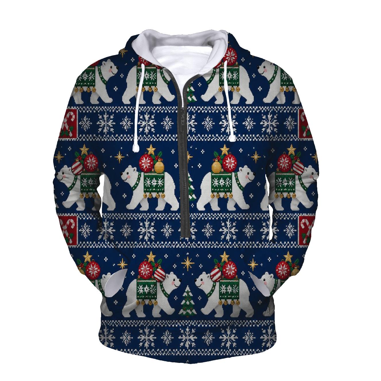Polar Bear Ornament March Design designer hoodies [AI-278b4c82-43af67e02538]