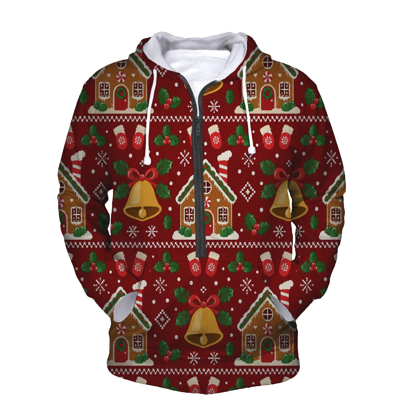 Gingerbread Bell Chimney Rows Design heavyweight hoodies [AI-bc1f23c1-58929e2f6aac]
