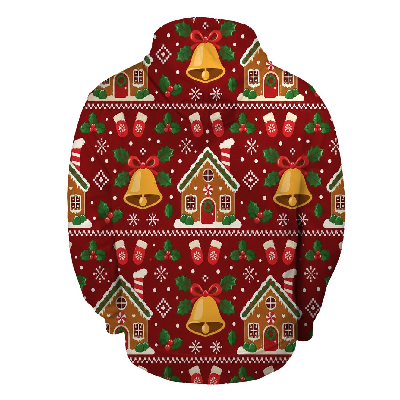 Gingerbread Bell Chimney Rows Design heavyweight hoodies [AI-bc1f23c1-c1cc2531ab33]