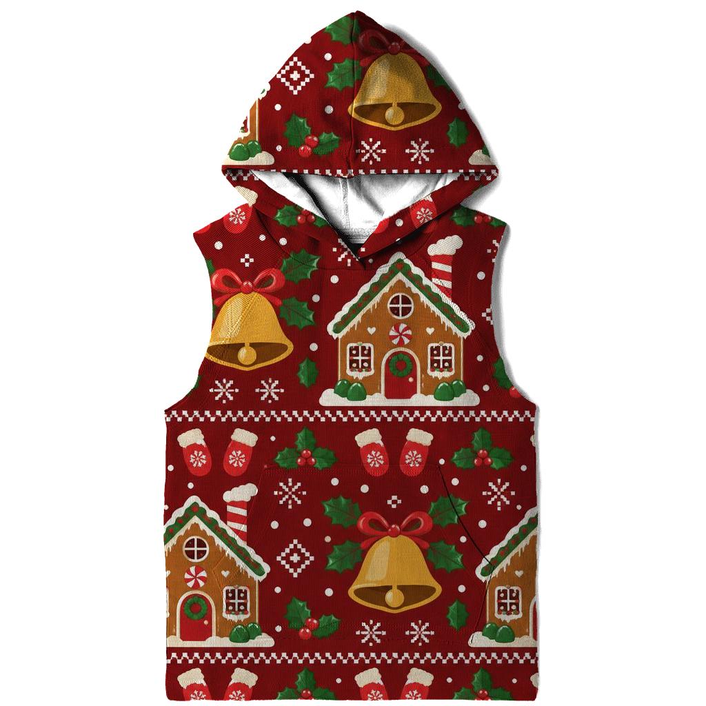 Gingerbread Bell Chimney Rows Design premium hoodies [AI-bc1f23c1-58929e2f6aac]