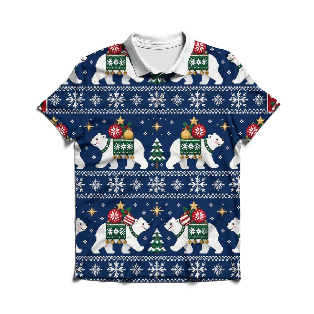 Polar Bear Ornament March Design classic pique polos [AI-278b4c82-43af67e02538]