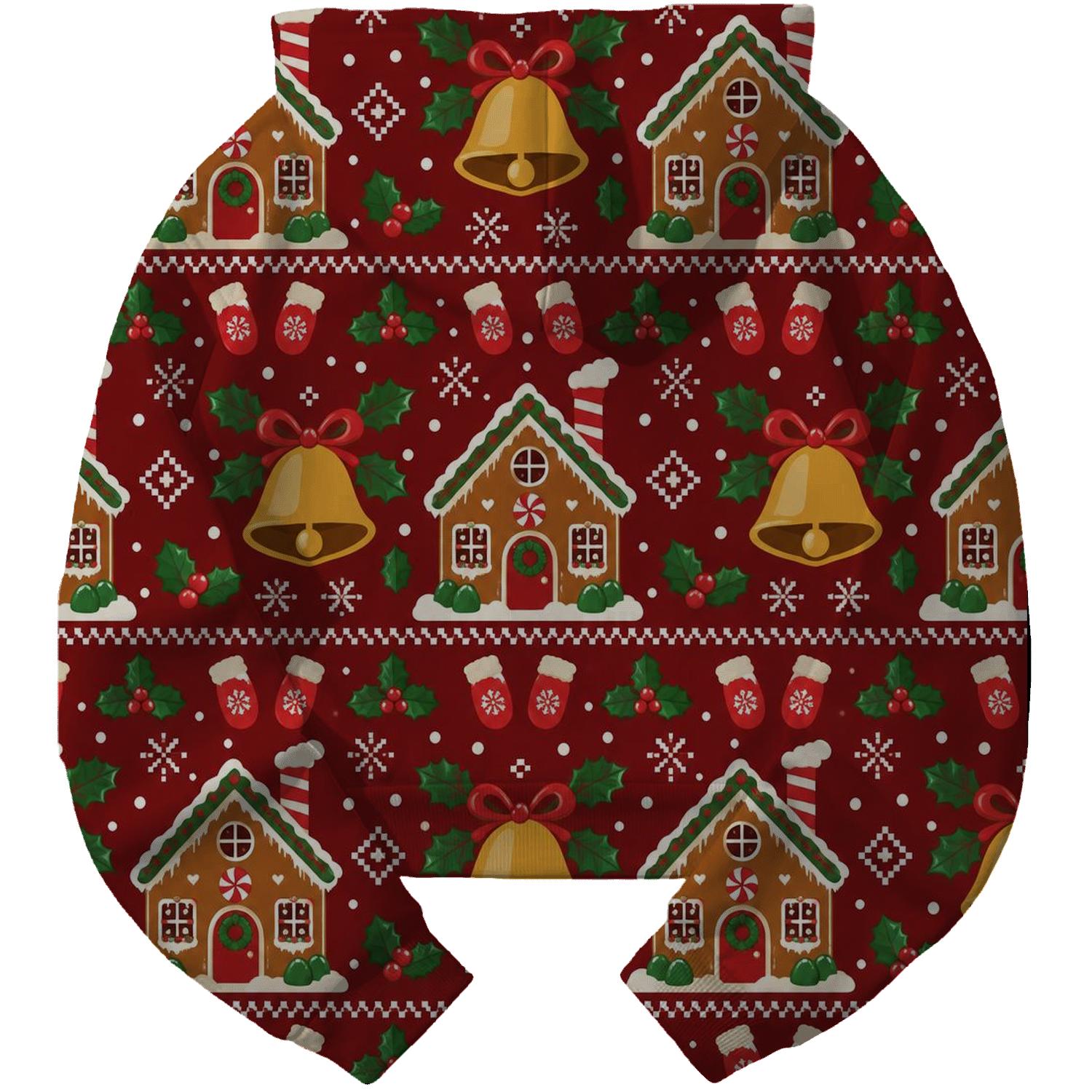 Gingerbread Bell Chimney Rows Design premium hoodies [AI-bc1f23c1-c1cc2531ab33]