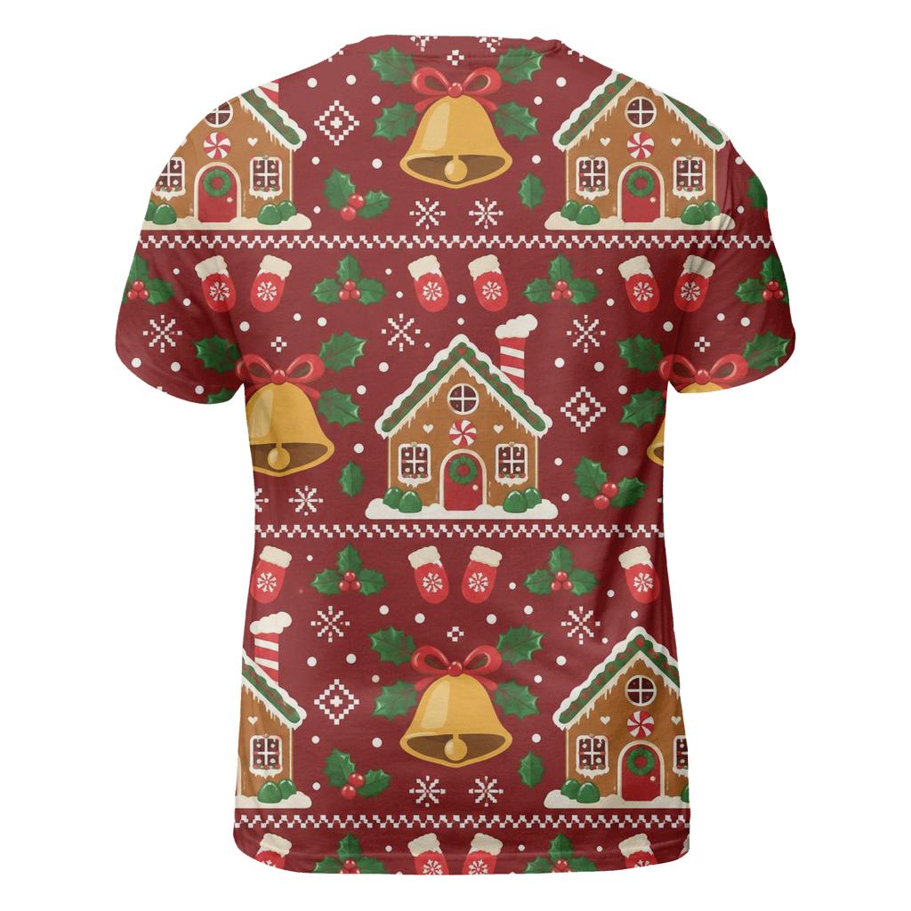 Gingerbread Bell Chimney Rows Design custom all-over print shirts [AI-bc1f23c1-c1cc2531ab33]