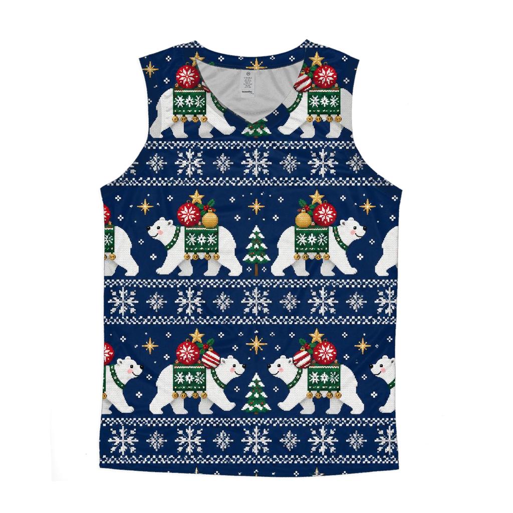 Polar Bear Ornament March Design graphic print tank tops [AI-278b4c82-43af67e02538]