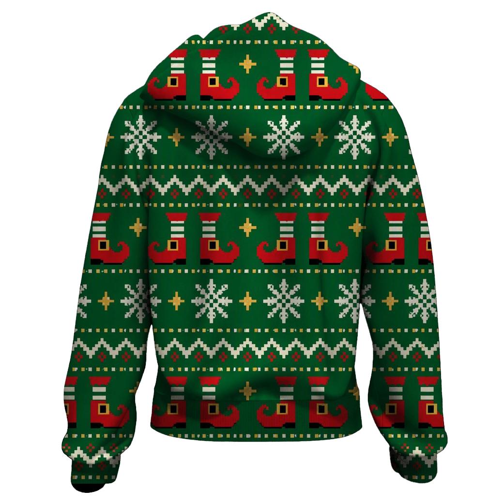 Elf Boot Snowflake Ladder Design graphic hoodies [AI-bf61097d-fc324caaacdb]