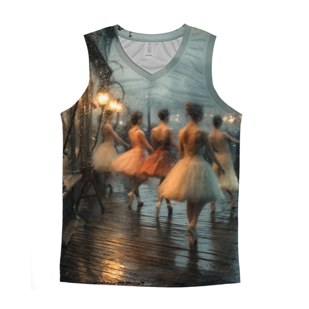 Edgar Degas Inspired Ballet In The Rain sports performance tank tops [AI-750fabd6-b90e7fe2786a]