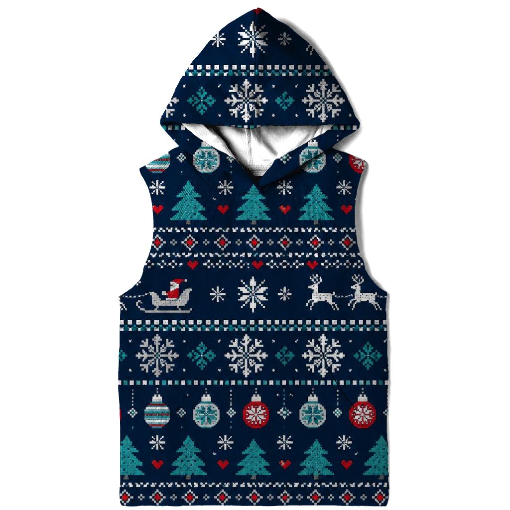 Silver Sleigh Snowflake Arcade Design printed hoodies [AI-c5be3f98-7751fd11d181]