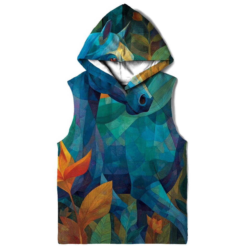 Franz Marc Inspired Sapphire Jungle Horses hoodie trends [AI-3c546b65-9efd44f69c3d]