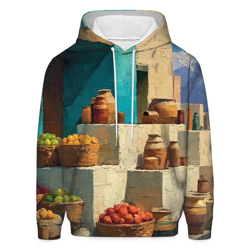 Paul Cezanne Inspired Mountain Apple Market embroidered hoodies [AI-811d98c9-84caf4d83876]