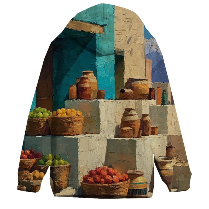 Paul Cezanne Inspired Mountain Apple Market embroidered hoodies [AI-811d98c9-68d8362711e1]