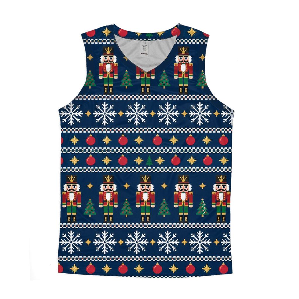 Nutcracker Snowflake Disco Bands Design cotton sleeveless tops [AI-ec6e51f9-59f90e29829b]